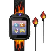 iTech Junior Boys Earbuds & Smartwatch Set -Flames 900220M-40-BLT