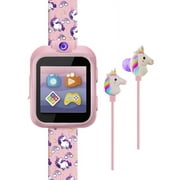 iTech Junior Children's Girls Earbuds & Smartwatch Set - Pink Unicorn Print