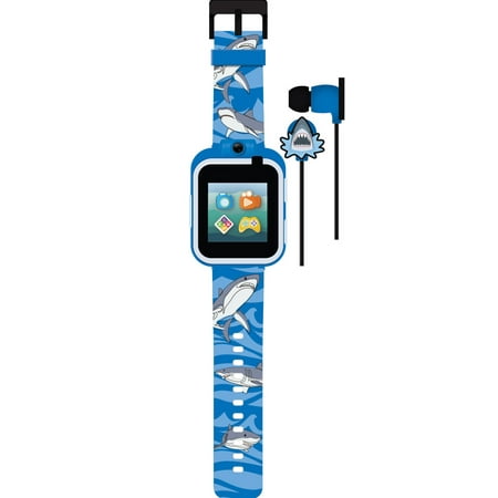 iTech Junior Children's Unisex Earbuds & Smartwatch Set - Blue Shark 900441M-40-F01