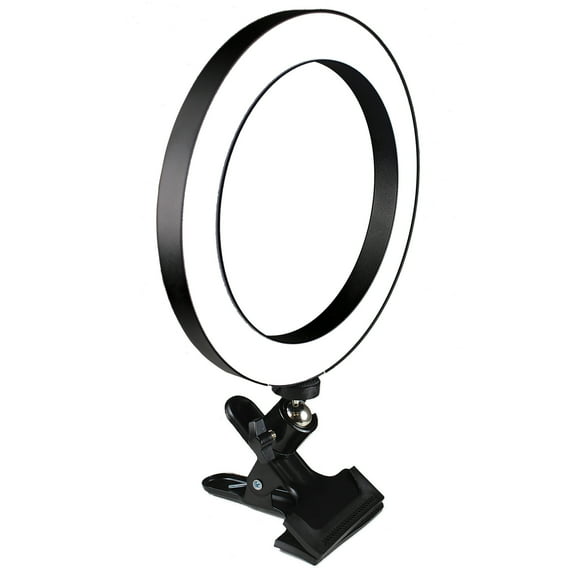 iTek CSL-12/1793 8-Inch USB-Powered Vlogging Computer Selfie LED Ring Light with Clamp
