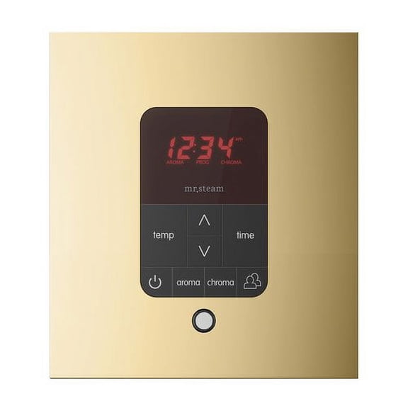 iTempo Plus Square Steam Shower Control in Polished Brass