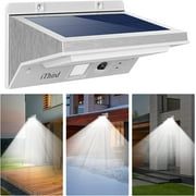 iThird LED Solar Motion Sensor Security Lights Outdoor Stainless Steel Waterproof 3 Modes for Garden Yard Daylight