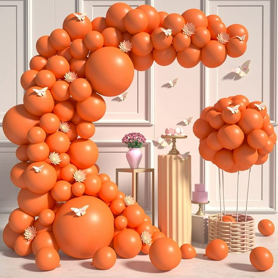 iTi Direct Decoration Balloons, Latex Orange Party, (120 Piece)