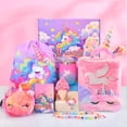 thumbnail image 1 of iTi Direct Unicorn Gift Set, 11 Pieces, Glow in Dark Blanket, Tumbler, for Girls Age 3-10, 1 of 9