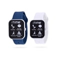 thumbnail image 1 of iTime Adult Unisex Smart Watch with Silicone Strap Set in Navy and White (ITE30001BU), 1 of 10