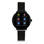 iTime Elite Smart Watch with Round Dial and Mesh Strap, Gun Metal