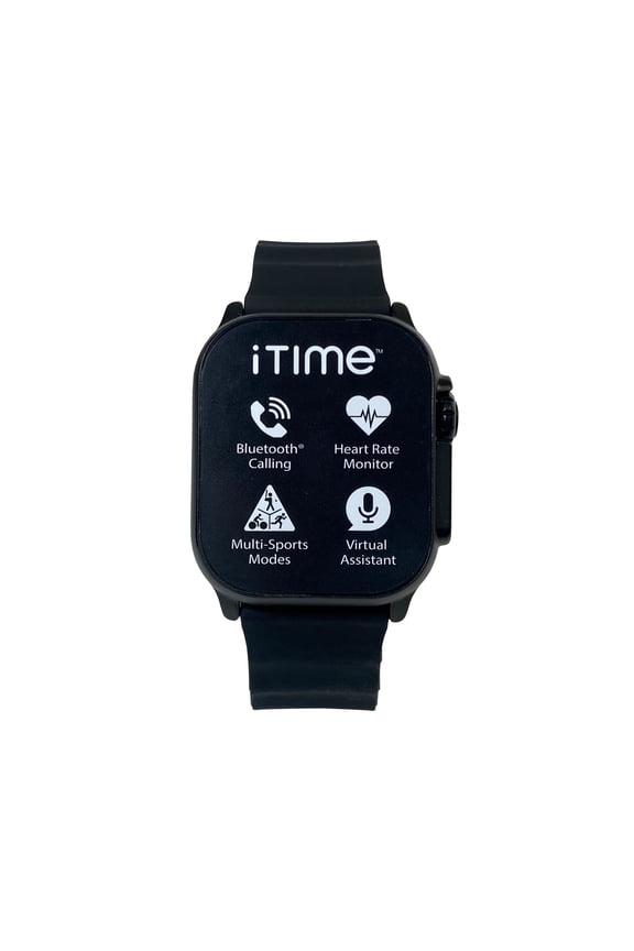 iTime Premium Adult Smart Watch with Bluetooth Calling in Black