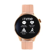 iTime Round Adult Smart Watch in Rose Gold Perforated Strap