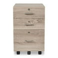 thumbnail image 1 of iTopRoad 3-Drawer Rolling Wood File Cabinet with Lock, Mobile Filing Cabinet for Home Office, Under Desk File Cabinet for Hanging Letter Size Documents, Assembly Required, Oak, 1 of 11