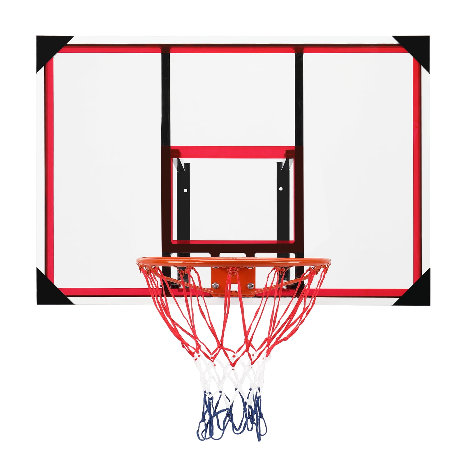 iTopRoad 44in Polycarbonate Basketball Backboard & Rim Combo Kit for