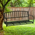 thumbnail image 1 of iTopRoad Metal Porch Swing Patio Swing Chair Heavy Duty Hanging Bench with Chains for Garden Outdoor Home, 1 of 10