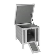 iTopRoad Outdoor Wooden Chicken Coop Hen House Poultry Cage with Tray, Ramp & Nesting Box for Indoor and Outdoor Use, Gray