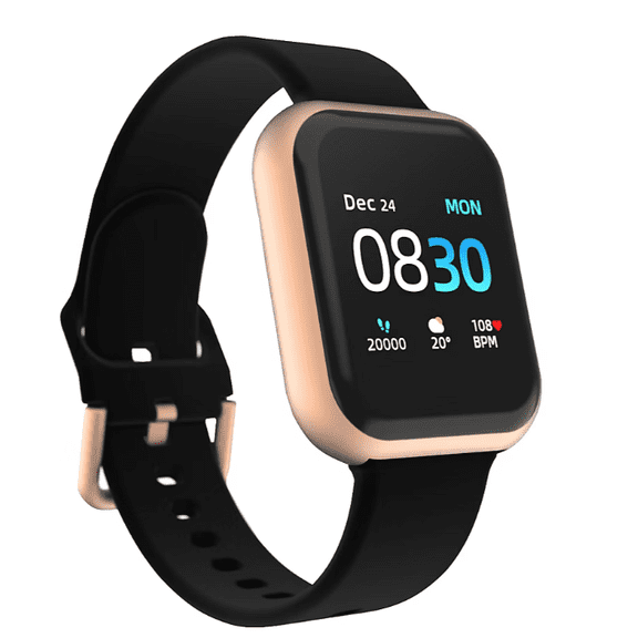 iTouch Air 3 Smartwatch Fitness Tracker - Rose Gold with Black Strap