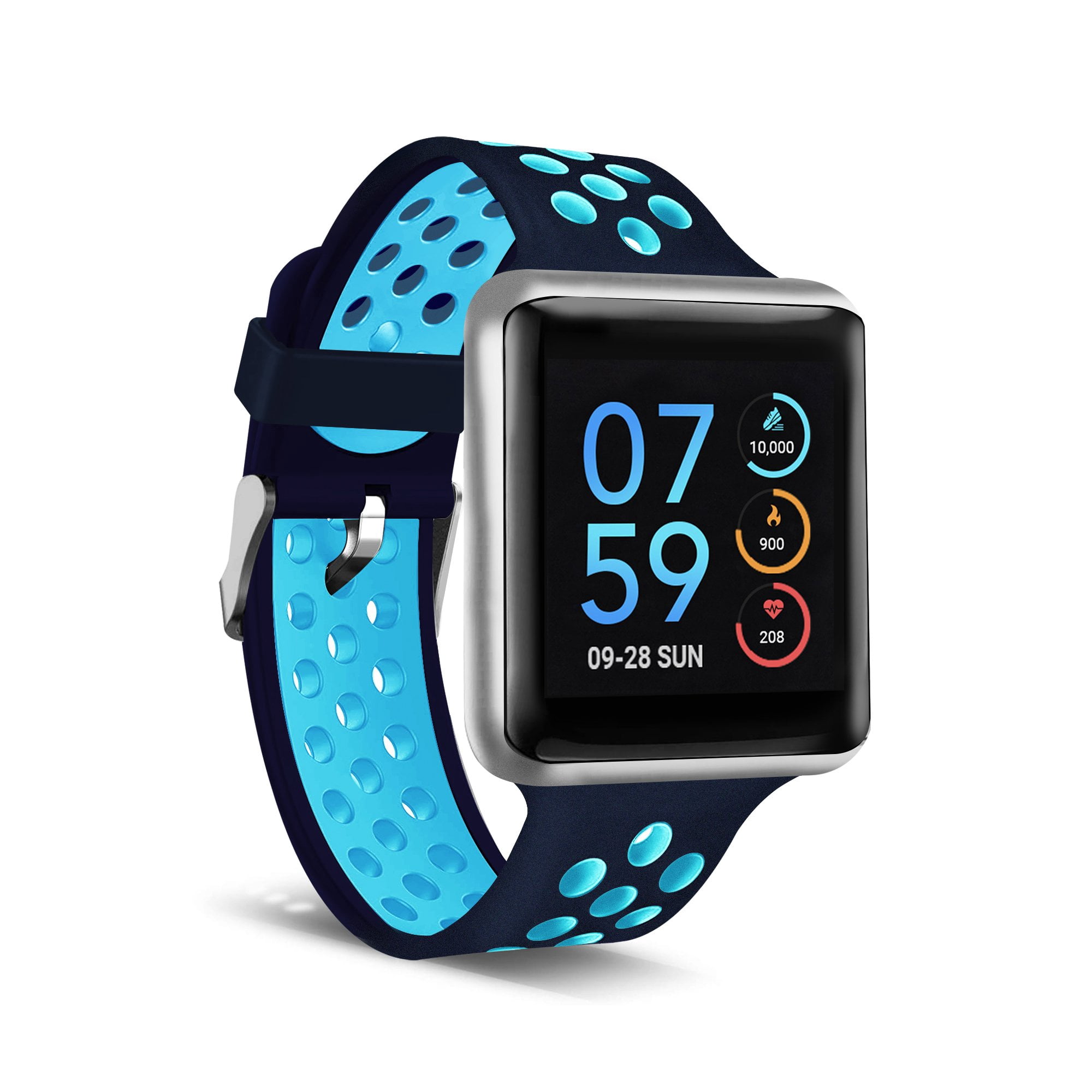 iTouch Air SE Smartwatch Fitness Tracker Heart Rate Step Counter Sleep Monitor Text Messages IP67 Water Resistant for Women and Men up to 30 Day Battery Touch Screen Compatible w Android & IOS