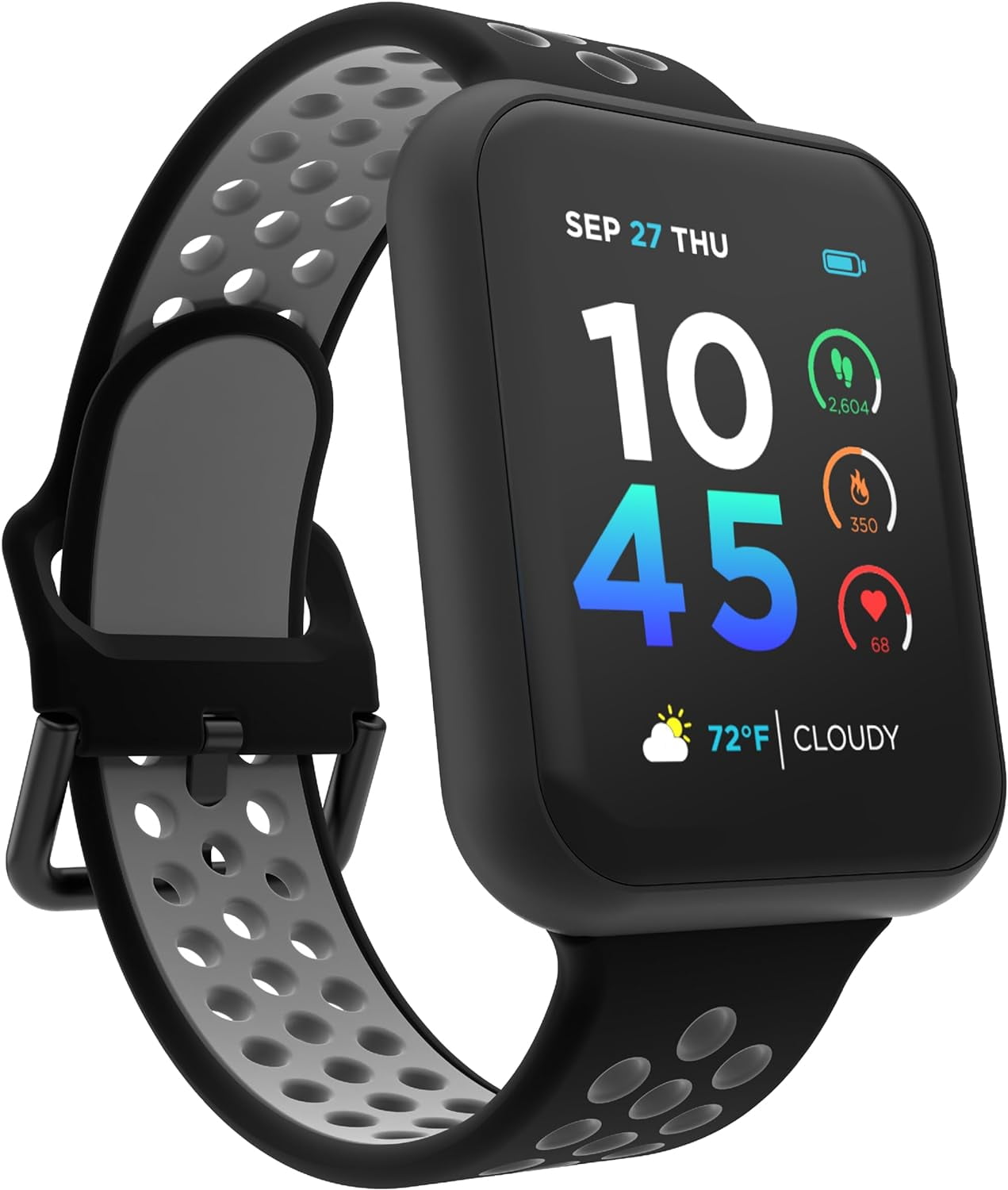 iTouch Air 4 Smartwatch: Silver Case With Lilac Silicone Strap  display picture 1