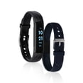 thumbnail image 1 of iTouch Slim Interchangeable Fitness Activity Tracker With Bonus Strap Black/Navy, 1 of 12