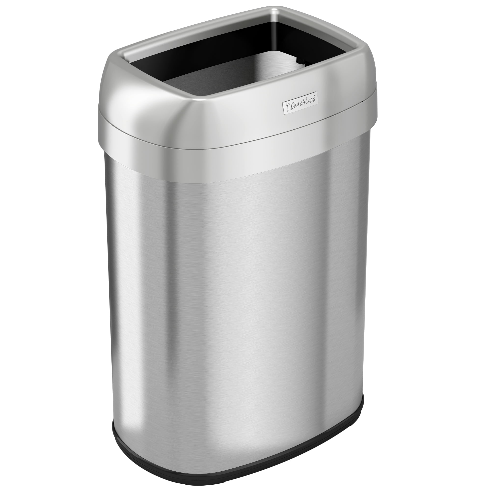 13 Gallon Oval Rolling Sensor Trash Can with Wheels – iTouchless