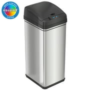 iTouchless 13 Gallon Touchless Sensor Kitchen Trash Can, Stainless Steel, Odor Filter System
