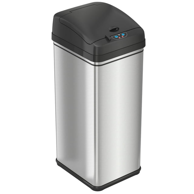 iTouchless 13 gal Odor Absorbing Automatic Stainless Steel Kitchen Garbage Can