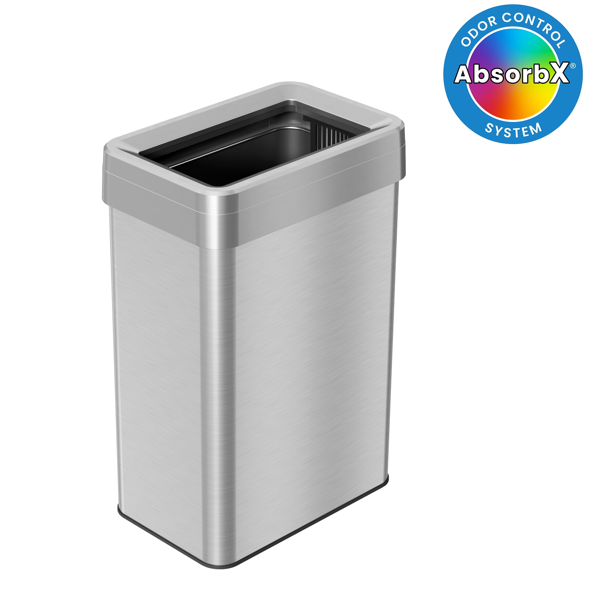 iTouchless 16 Gallon Brushed Stainless Steel Touchless Trash Can