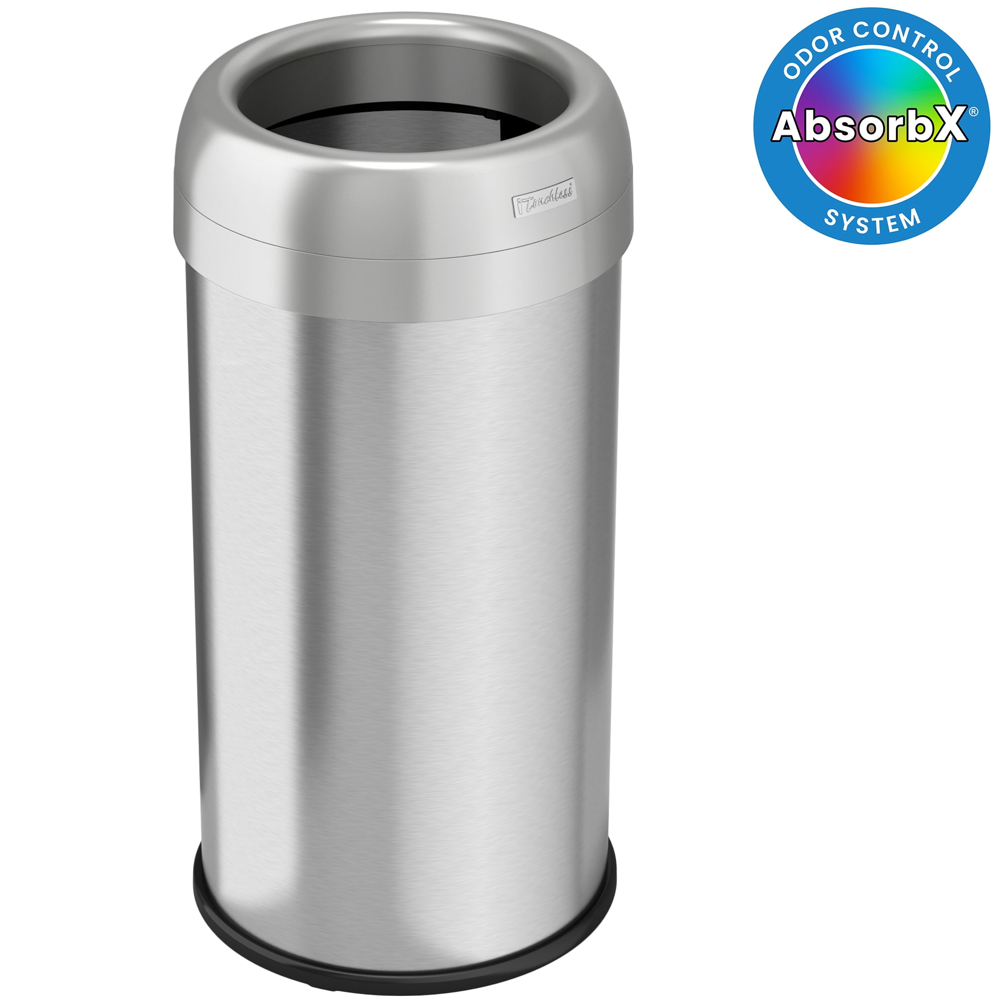 iTouchless 16 Gallon Stainless Steel Touchless Trash Can with Deodorizer