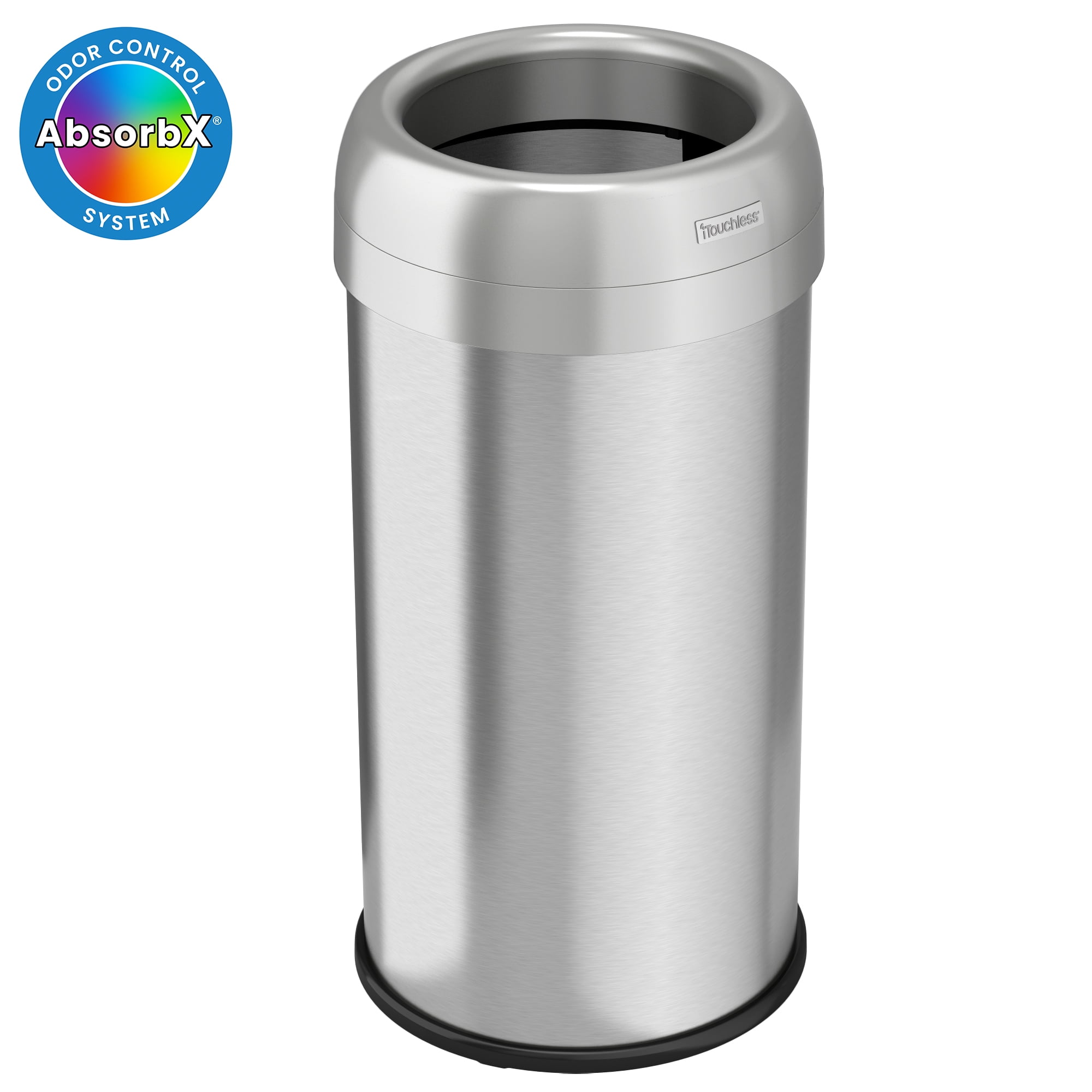 iTouchless 16 Gallon Stainless Steel Touchless Trash Can with Deodorizer
