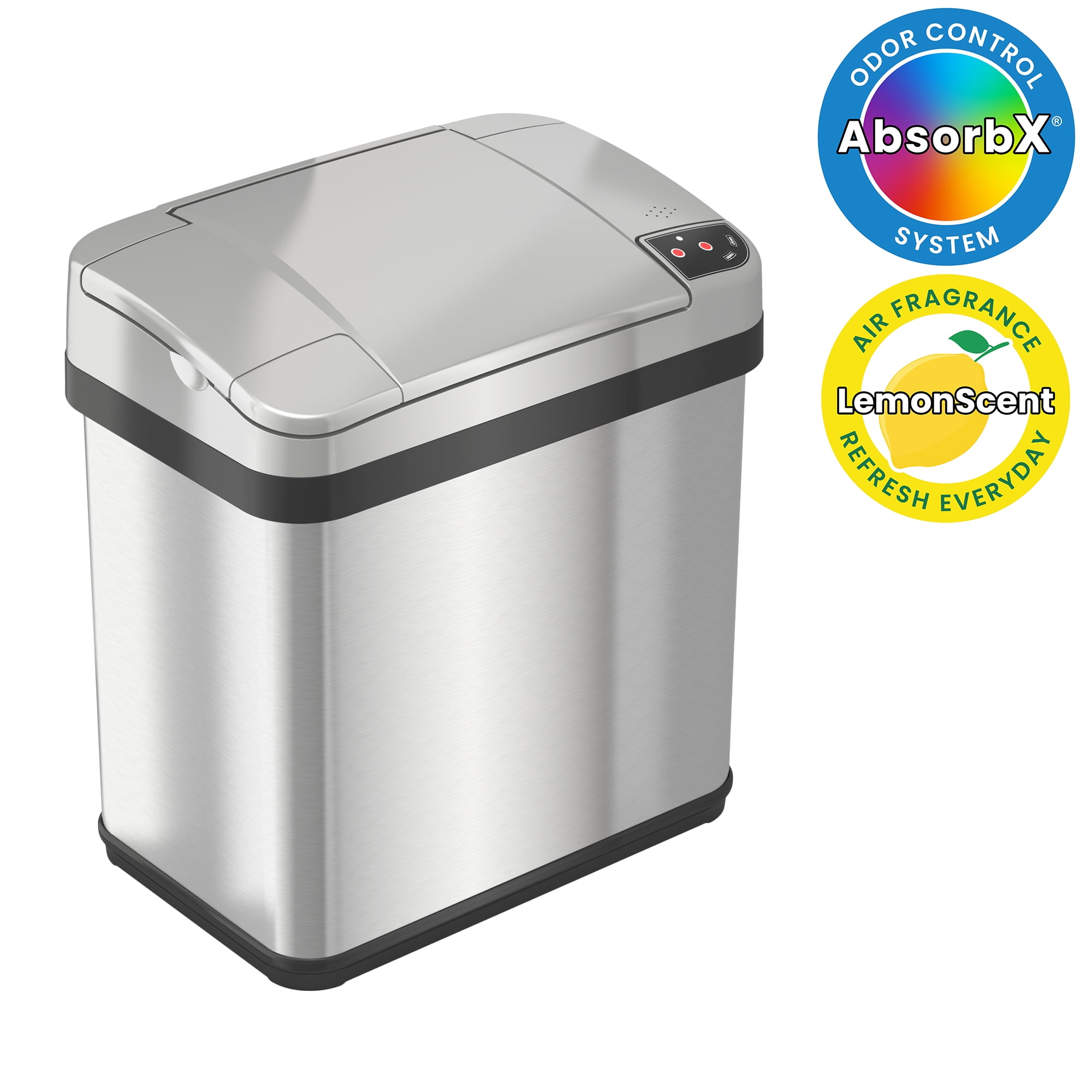 2.5 Gallon Stainless Steel Touchless Sensor Trash Can