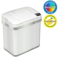 thumbnail image 1 of iTouchless 2.5-gal Multifunction Sensor Trash Can, Pearl White, 1 of 6