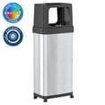 thumbnail image 1 of iTouchless 24 Gallon Rectangular Dual Side Entry Stainless Steel Trash Can with Wheels & Odor Filter, 1 of 7