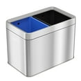 thumbnail image 1 of iTouchless 5.3 Gallon Open Top Trash Can and Recycle Bin Dual Compartment Combo, 1 of 7