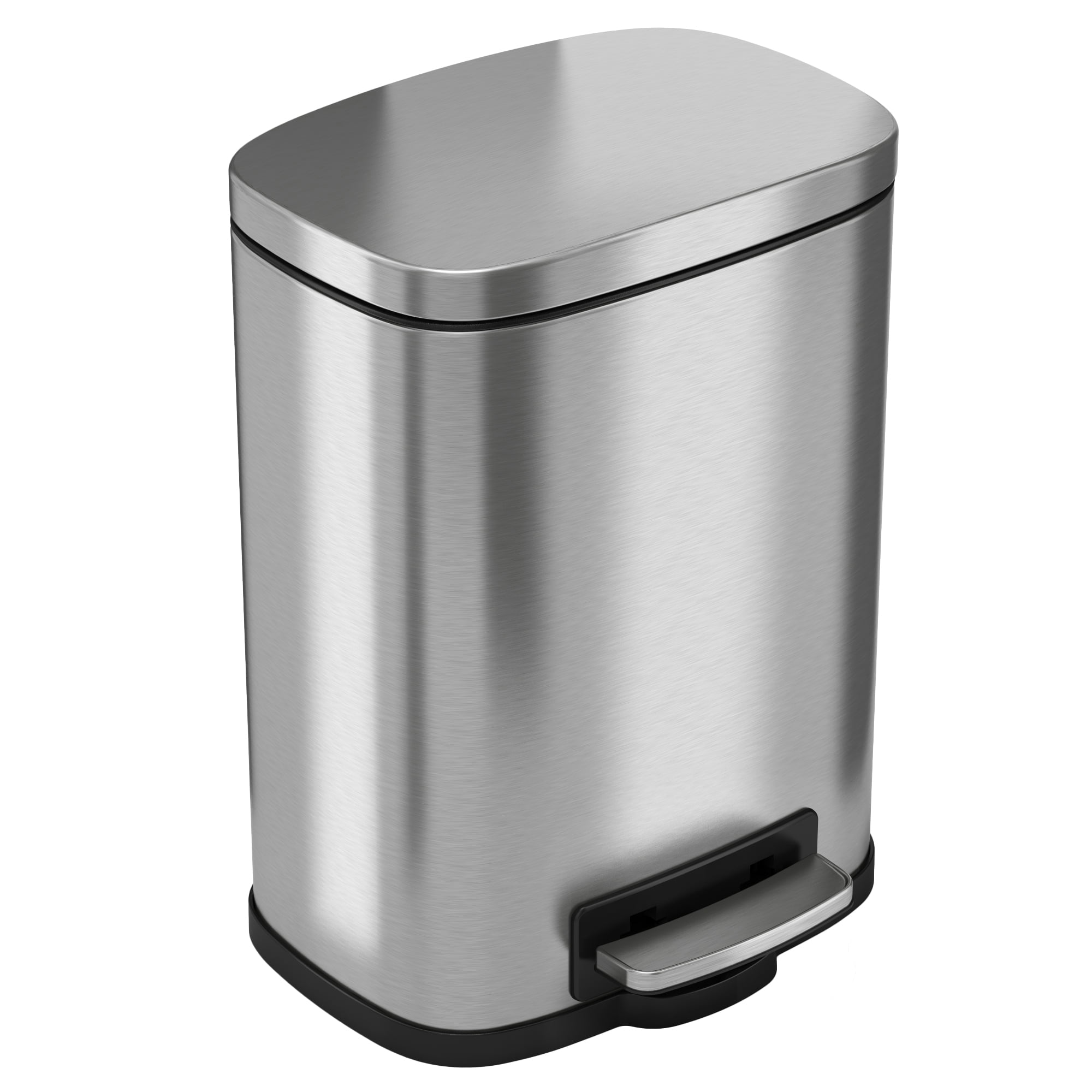 iTouchless 5 Liter Stainless Steel Pedal Trash Can with Inner Bucket