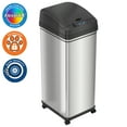 thumbnail image 1 of iTouchless Glide 13 gal Stainless Steel Sensor Kitchen Garbage Can with Wheels & Odor Control, 1 of 7