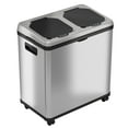 thumbnail image 1 of iTouchless Halo Dual Compartment Stainless Steel Sensor Recycle Bin and Trash Can 16 Gallon (RT16SS), 1 of 2