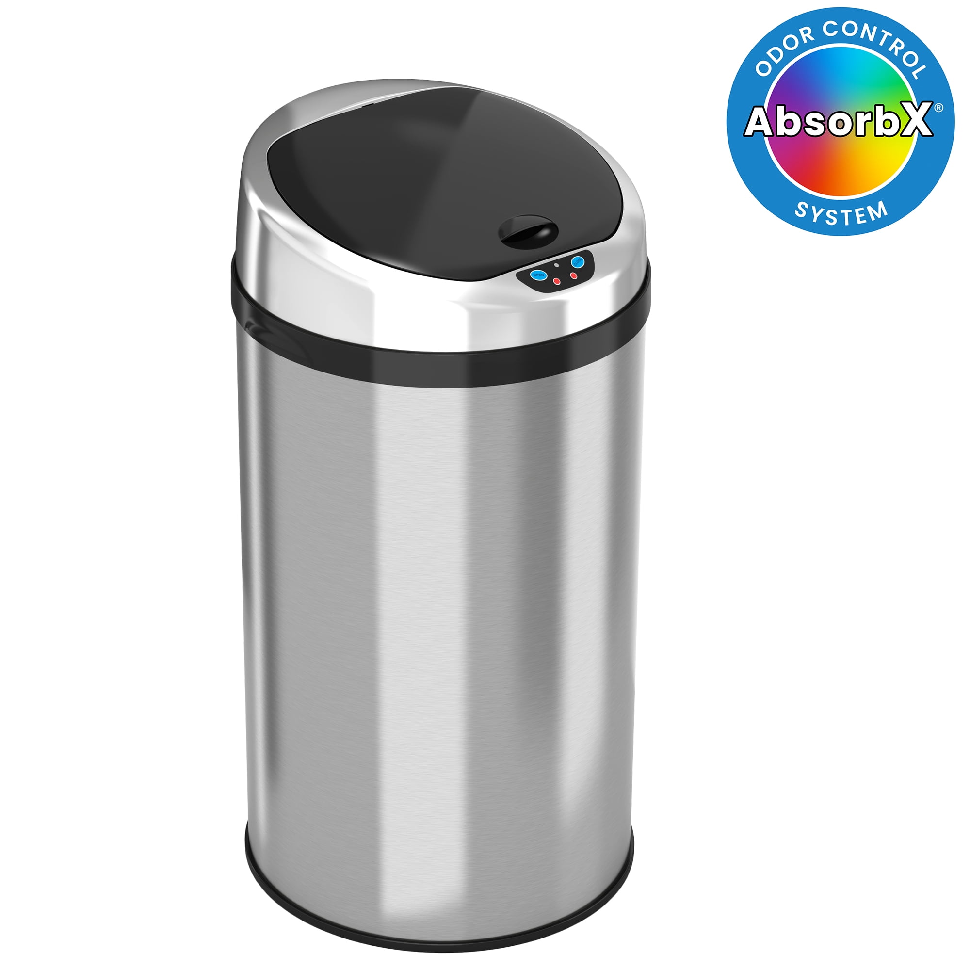 8 Gallon Brushed Stainless Steel Touchless Trash Can
