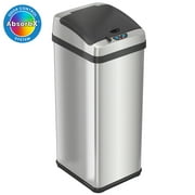 iTouchless IT13RX 13 Gallon Touchless Kitchen Garbage Trash Can, Stainless Steel