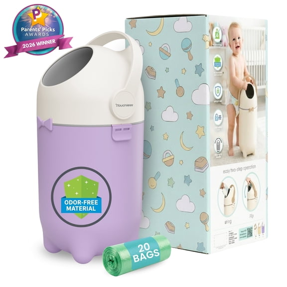 iTouchless Odorless Diaper Pail (Pastel Orchid)