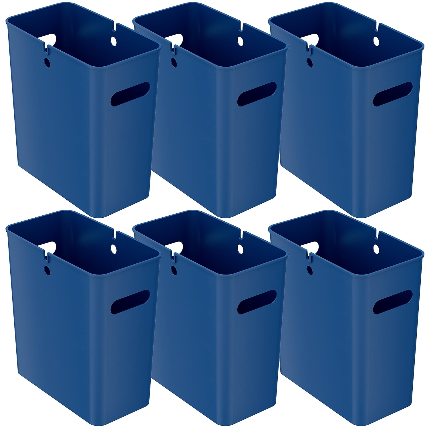 iTouchless SlimGiant Polypropylene Trash Can with no Lid Reactive Blue 4.2 gal. 6/Pack (SG104Ux6)