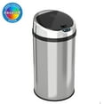 thumbnail image 1 of iTouchless Stainless Steel Round Sensor Trash Can with AbsorbX Odor Control System 8 Gal. Silver, 1 of 7