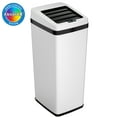 thumbnail image 1 of iTouchless Stainless Steel Sliding Lid Sensor Trash Can with AbsorbX Odor Control System, 14 Gal., W, 1 of 7