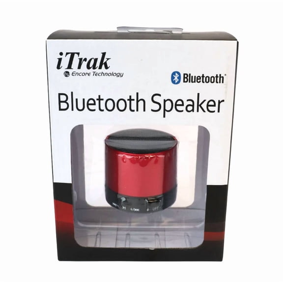 iTrak Bluetooth Mini Speaker, 1 Count, RED