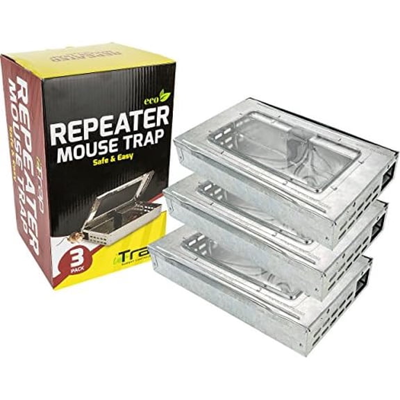 iTrap Multi-Catch Humane Mouse Trap with Clear Top | Repeater Mouse Trap for Home & Office | Set of 3 - iTrap-002-S4-3PK$$Garden & Patio