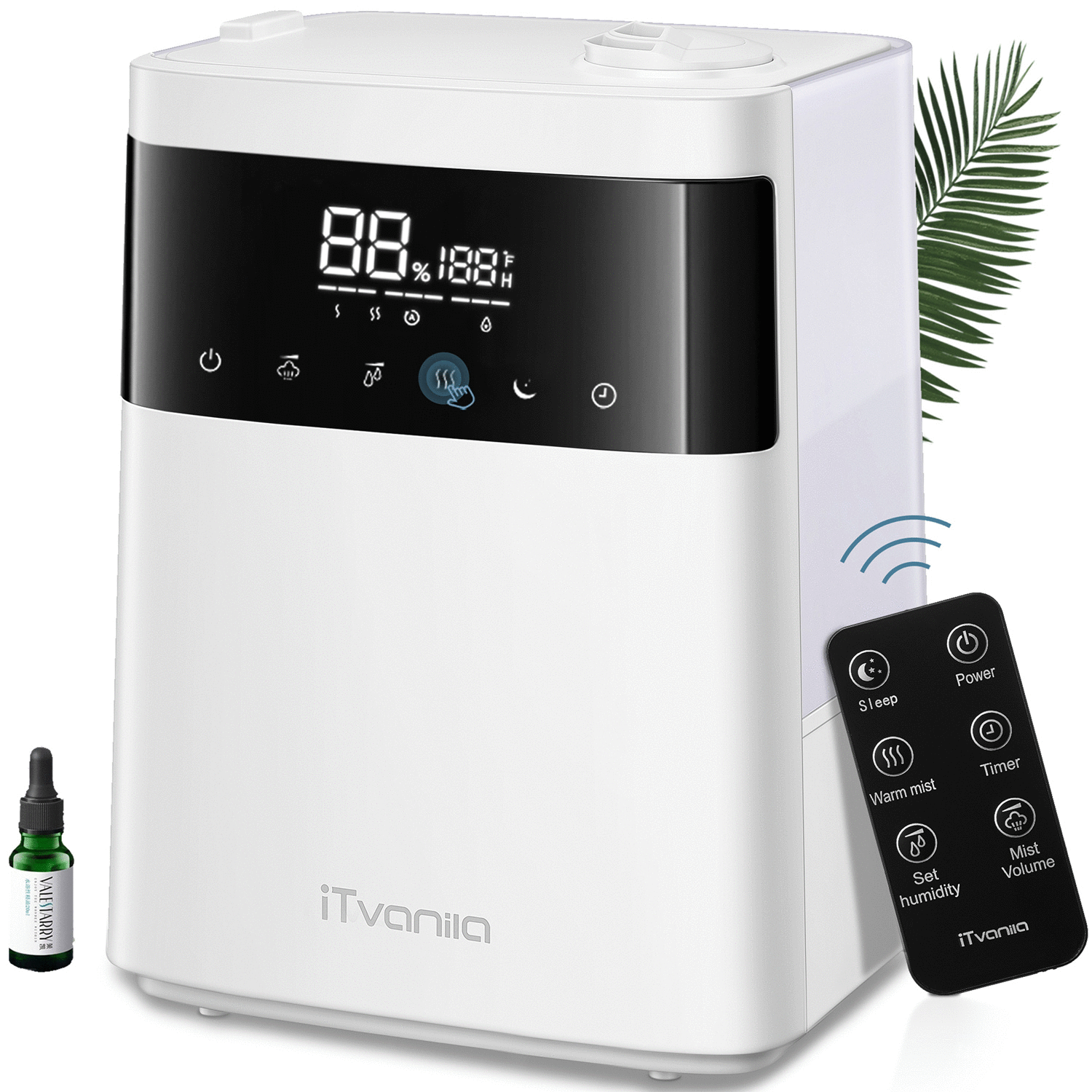 iTvanila Humidifiers, 5.5L Warm and Cool Mist Humidifier for Bedroom .