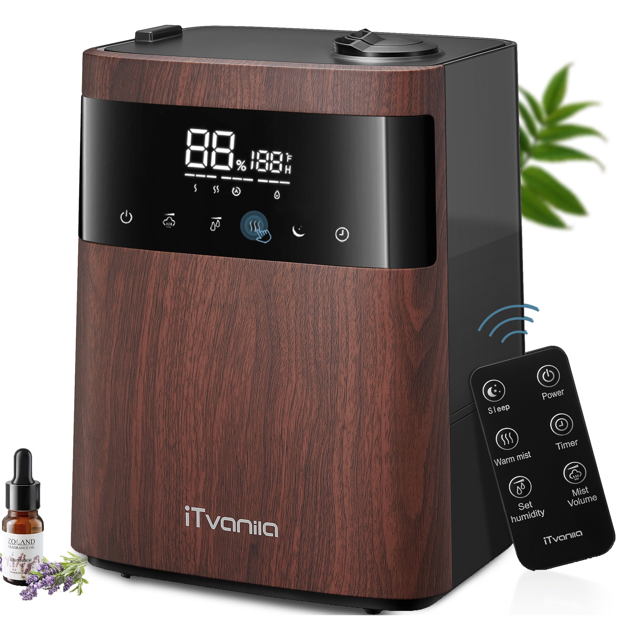 iTvanila Humidifiers, 5.5L Warm and Cool Mist Humidifier for Bedroom
