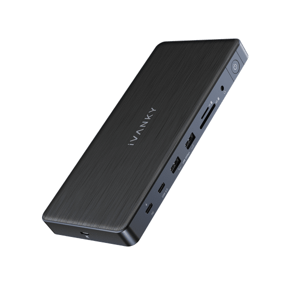 iVANKY 14-in-1 FusionDock Pro 1+ MacBook DisplayLink Docking Station with 180W Power Adapter, Triple 4K@60Hz Monitor for M1/ M2/ M3/M4 Mac Air/Pro Dock 3HDMI 2.0