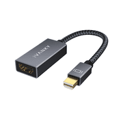 iVANKY 4K Mini DP to HDMI Adapter, 4K@30Hz, gold-plated & braided, Thunderbolt 2 compatible, for MacBook Air/Pro, Surface Pro/Dock, monitors and projectors