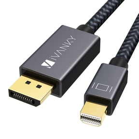 iVANKY 6.6ft Bi-Directional Mini DP to DP Cable, Thunderbolt 2 Compatible, 8K@60Hz/4K@144Hz, 32.4Gbps, Aluminum Shell, Gold-Plated Braided, for MacBook & PC