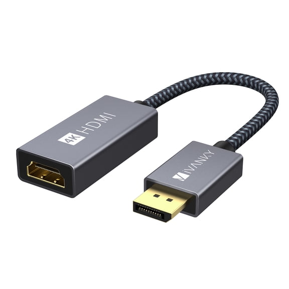 iVANKY Active DP to HDMI Adapter, 4K@60Hz, DP 1.2 to HDMI 2.0, uni-directional male-to-female design, compatible with desktops, tablets, AMD, NVIDIA, monitors and projectors