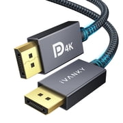 iVANKY VESA-certified DP 1.2 cable 6.6ft, supports 4K@60Hz, 2K@165Hz/144Hz, gold-plated connectors, ideal for gaming monitors, graphics cards, PC, laptop and TV