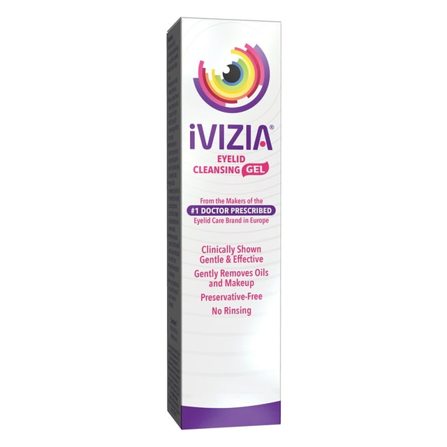 iVIZIA Lid Cleansing Gel for Sensitive Eyes, No Rinse, 1.05 oz Tube