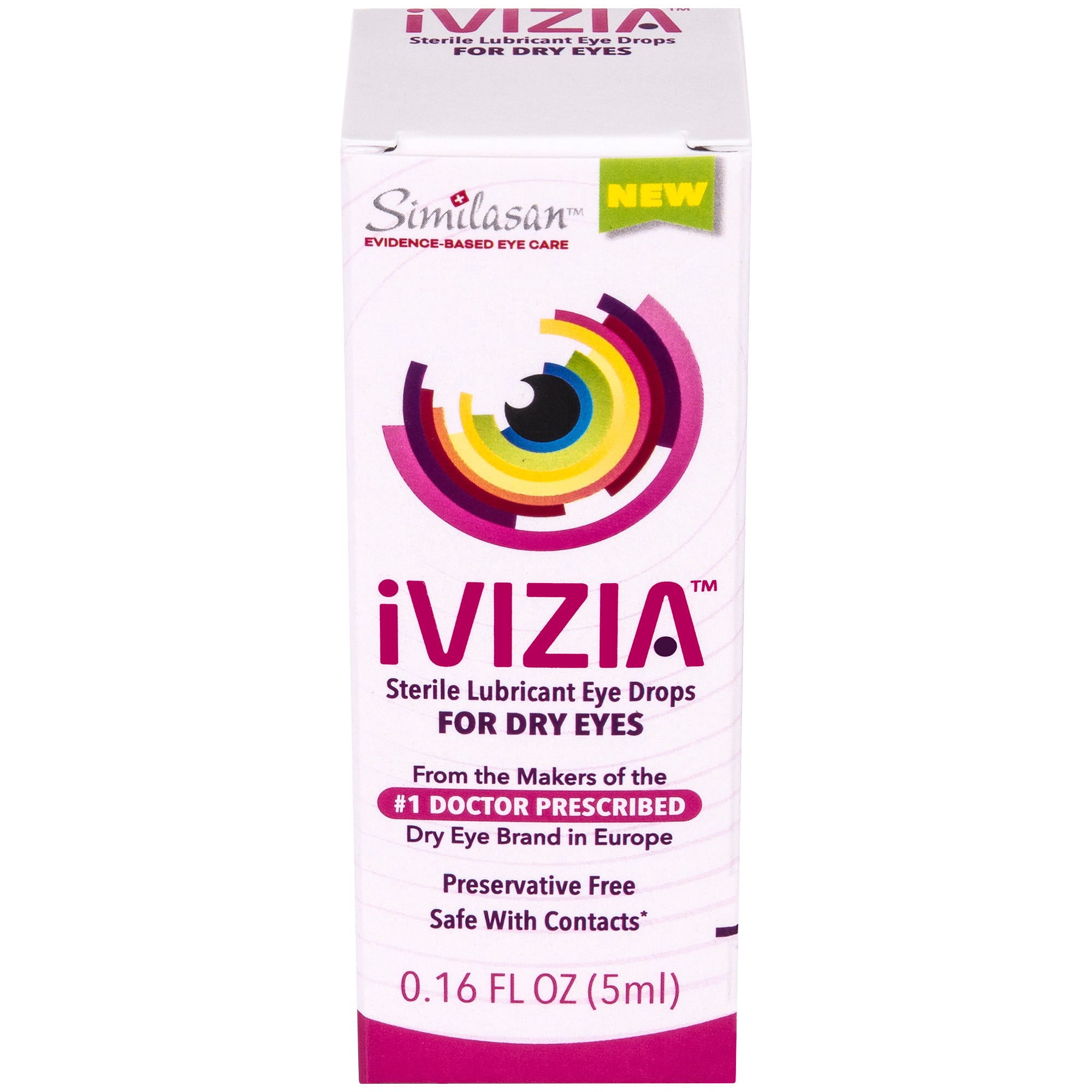 iVIZIA Sterile Lubricant Eye Drops for Dry Eyes (Pack of 3)